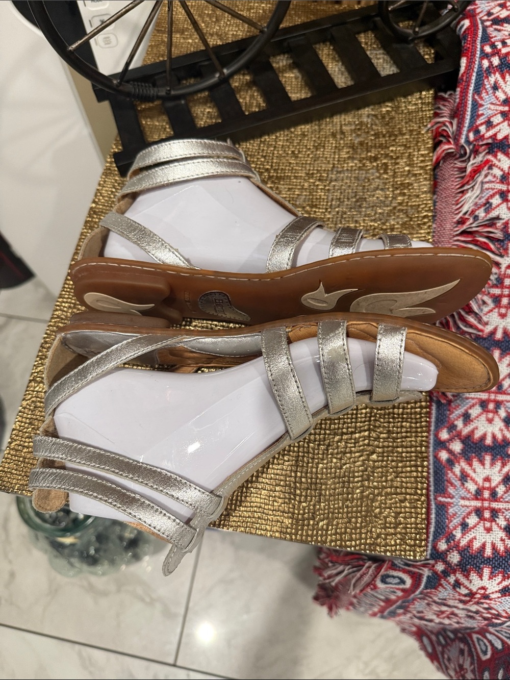 Born Silver Multi-Strap Women’s Sandals - Picture 6 of 9